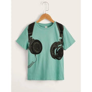 Shein Boys Headset Print Top, 13-14T - Hatolna Shop