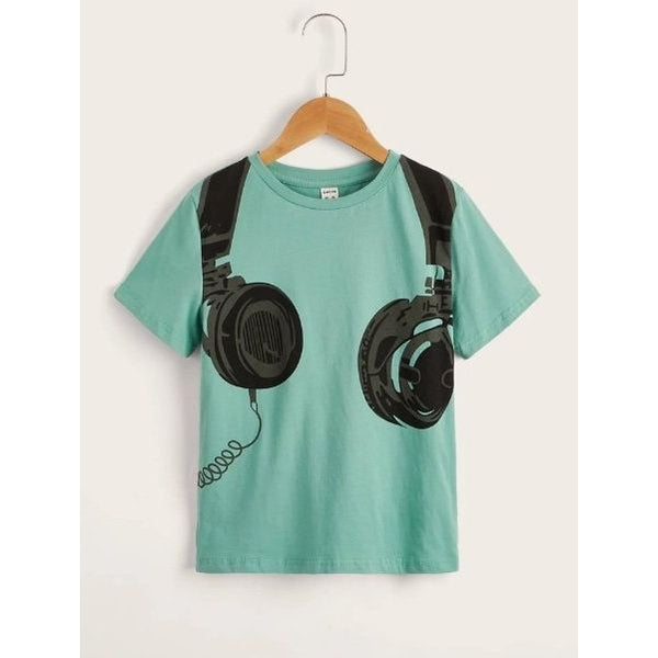 Shein Boys Headset Print Top, 13-14T - Hatolna Shop