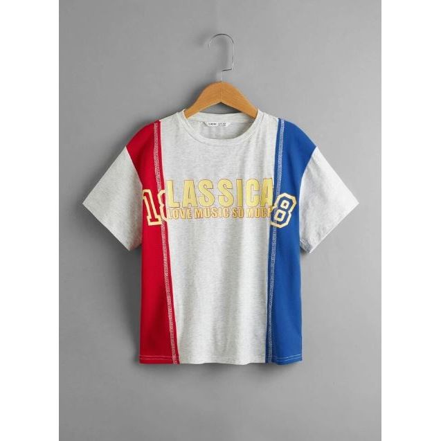 Shein Boys Letter Graphic Tee, 10T - Hatolna Shop