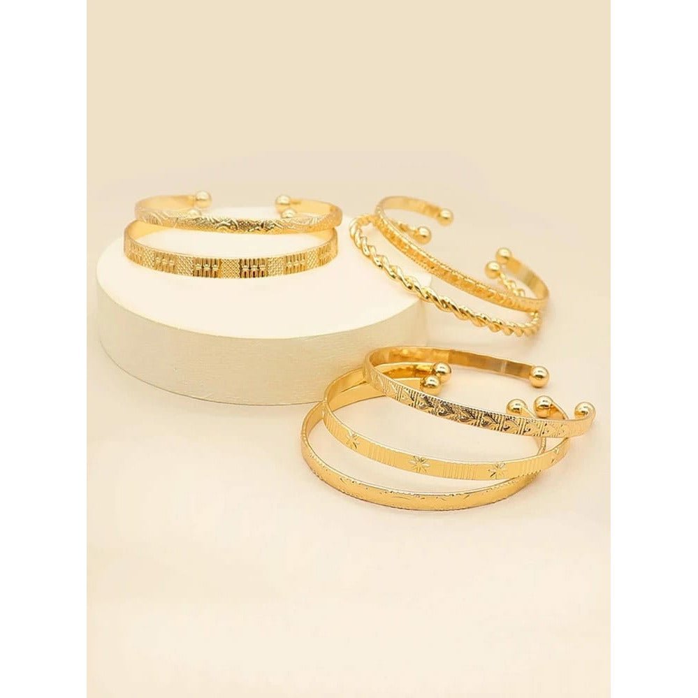 Shein Gold Metal Bracelet, 8pcs - Hatolna Shop