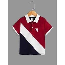 Shein Toddler Boys Colorblock Figure Embroidery Polo Shirt , 4T - Hatolna Shop