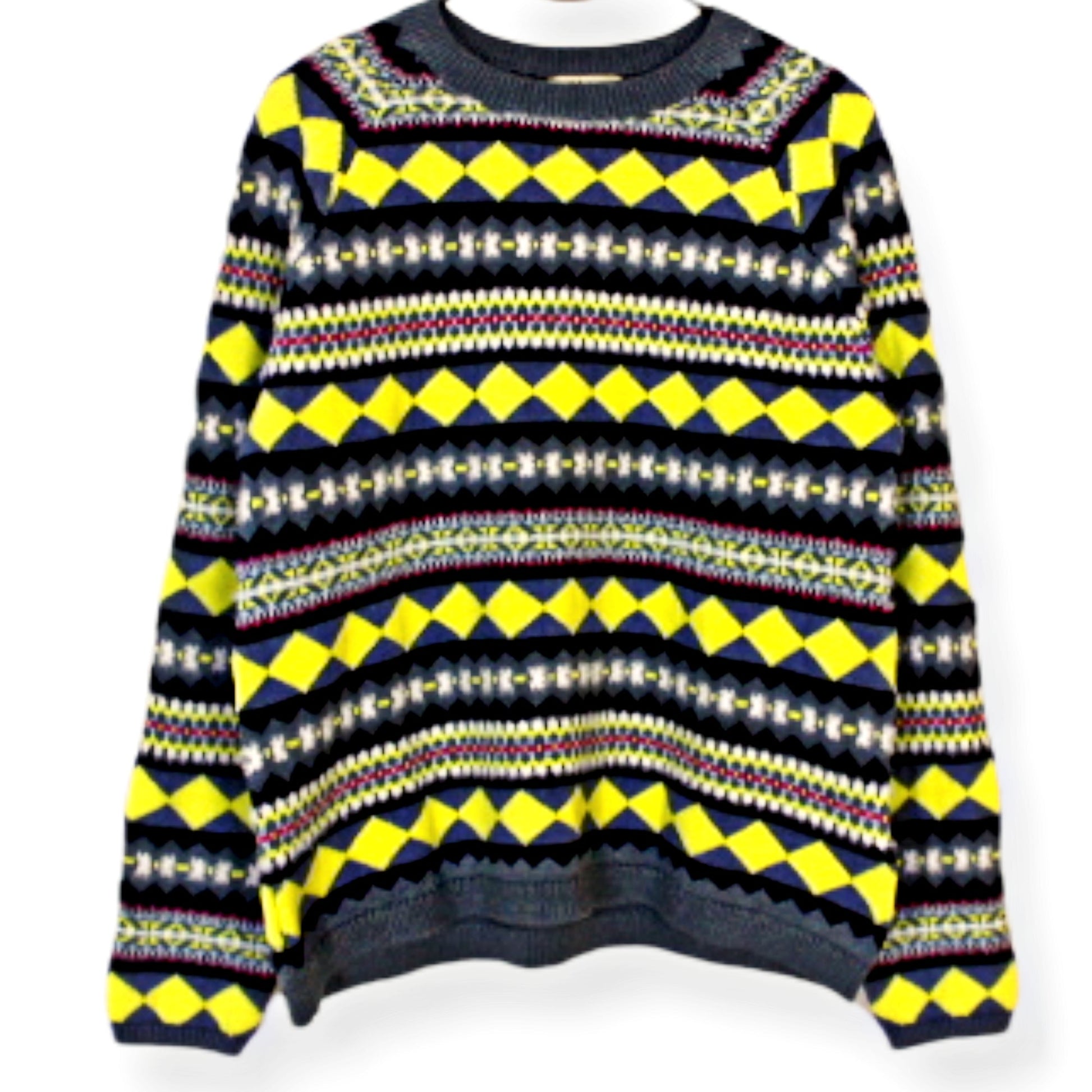 Style & Co Argyle Crewneck Sweater For Women, L - Hatolna Shop