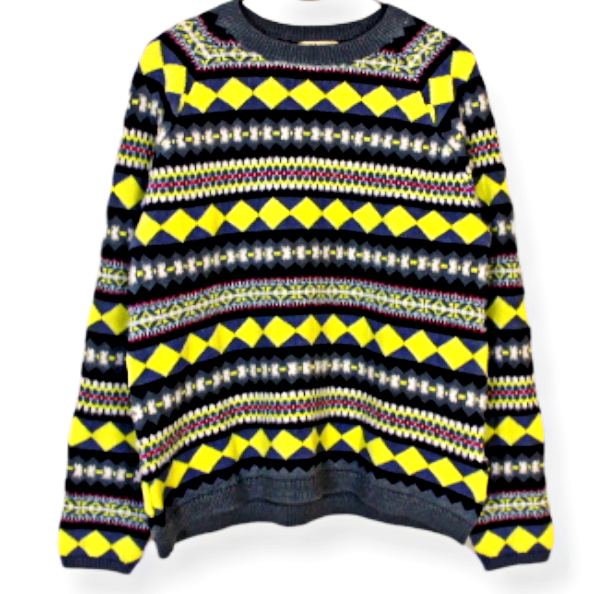 Style & Co Argyle Crewneck Sweater For Women, L - Hatolna Shop