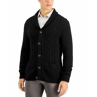 Tasso Elba Men’s Chunky Shawl-Collar Cardigan Sweater, S - Hatolna Shop