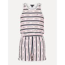 Tommy Big Kids' Logo Tape Romper, 6T - Hatolna Shop