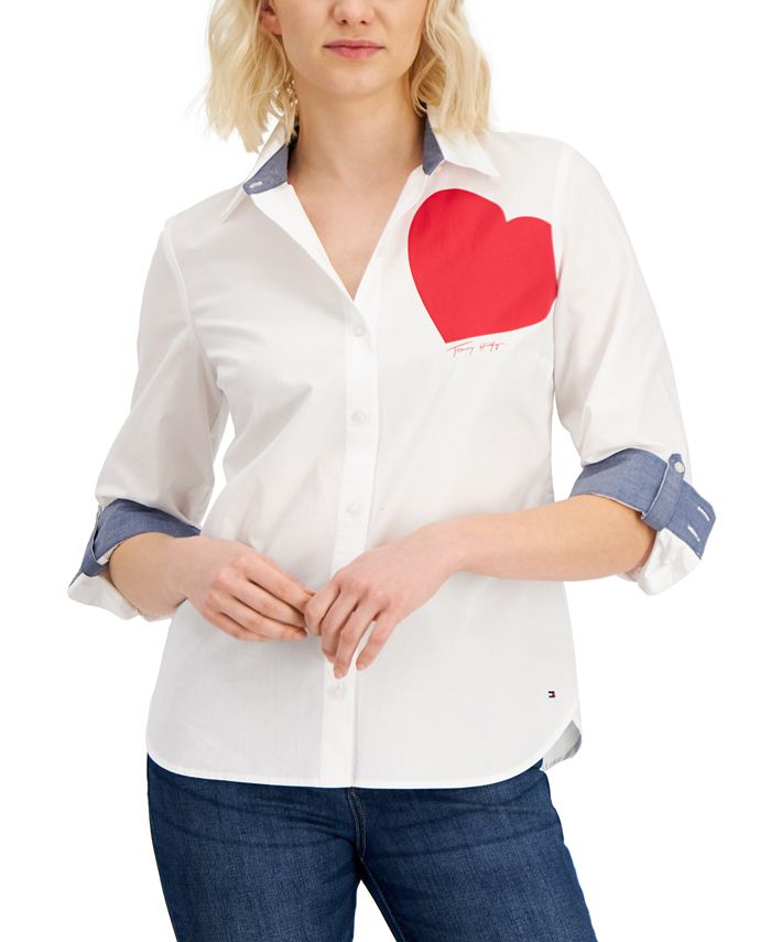 Tommy Long Sleeve Shirt For Women, XS - Hatolna Shop