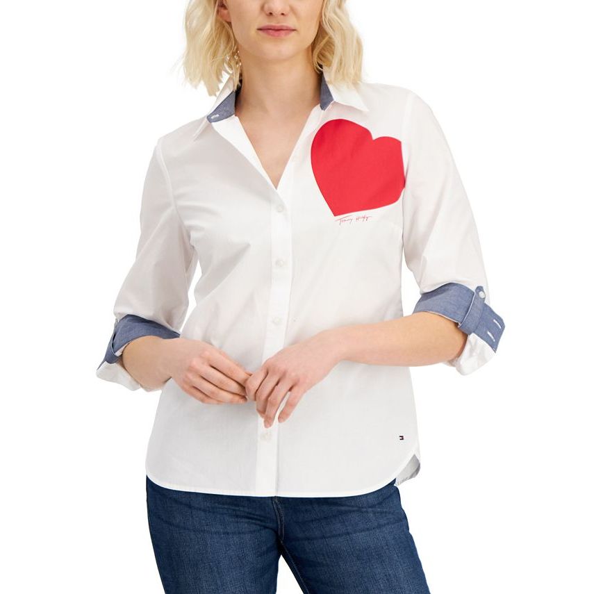 Tommy Long Sleeve Shirt For Women, XS - Hatolna Shop