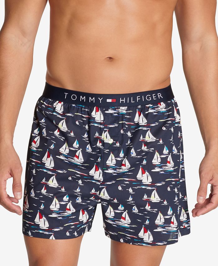 Tommy Men's Woven Yacht Club Print Boxers, XXL - Hatolna Shop