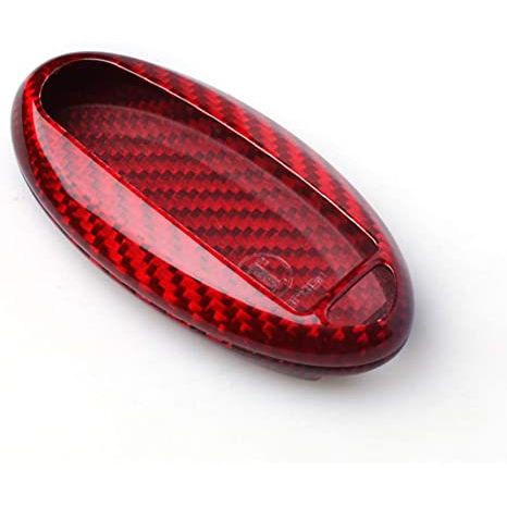 Topsmart Luxury Real Carbon Fiber SNAP ON CASE Smart Key FOB, Red - Hatolna Shop