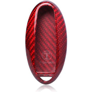 Topsmart Luxury Real Carbon Fiber SNAP ON CASE Smart Key FOB, Red - Hatolna Shop