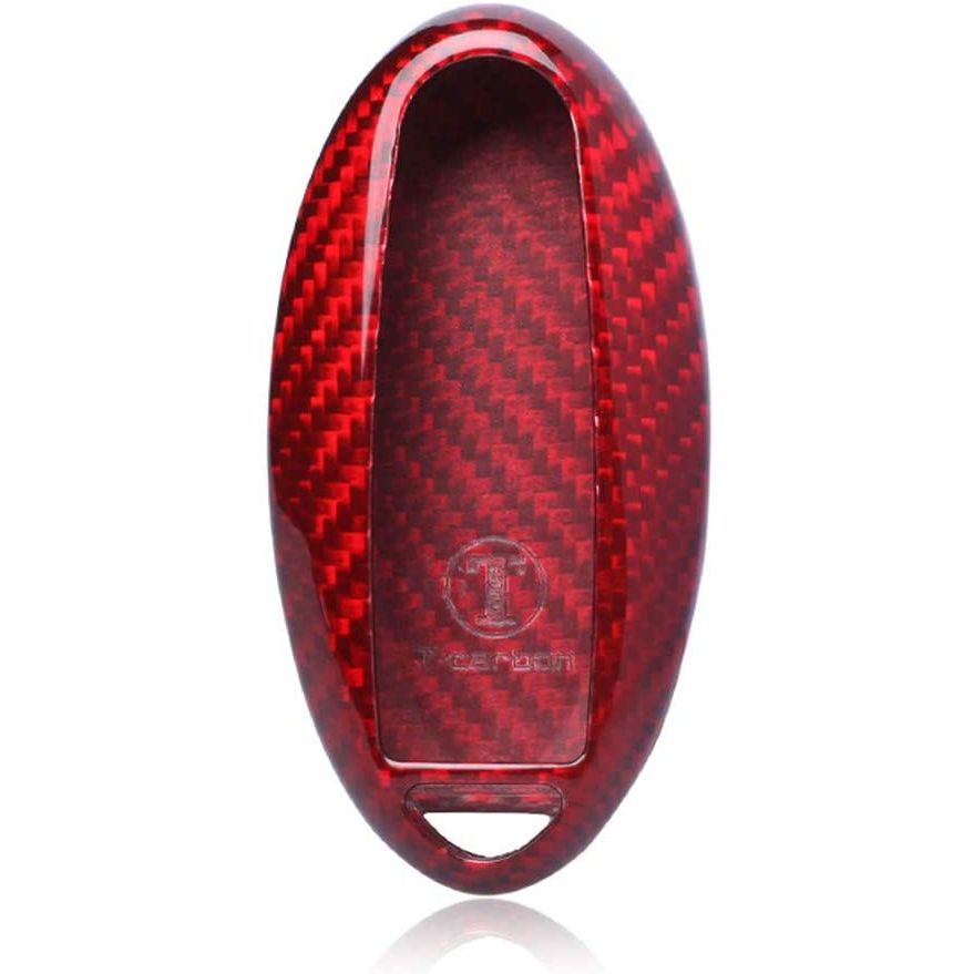 Topsmart Luxury Real Carbon Fiber SNAP ON CASE Smart Key FOB, Red - Hatolna Shop