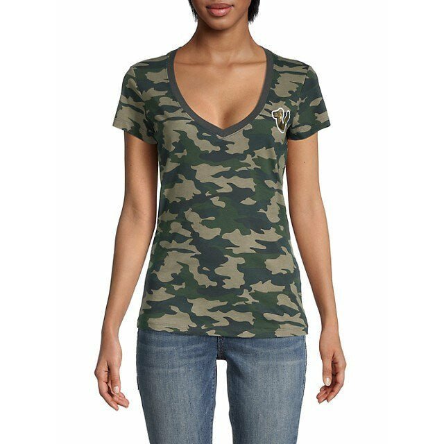 True Religion V-Neck T-Shirt For Women, M - Hatolna Shop