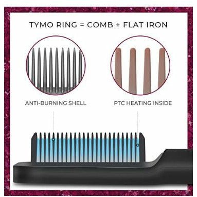 TYMO Hair Straightener Comb Matte, Black - Hatolna Shop