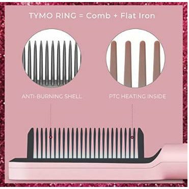 TYMO Hair Straightener Comb Matte, Pink - Hatolna Shop