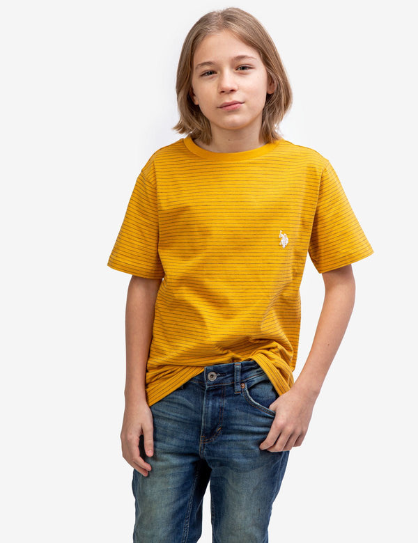 U.S. Polo Boys Dash Stripe Crewneck T-shirt, 14-16T - Hatolna Shop