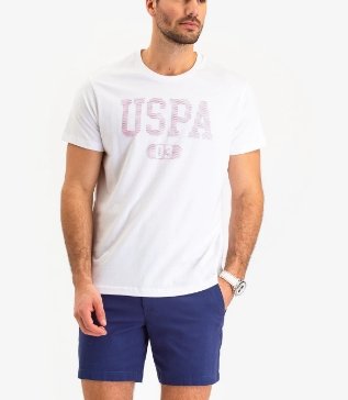 U.S Polo Logo Crewneck T-shirt For Men, L - Hatolna Shop