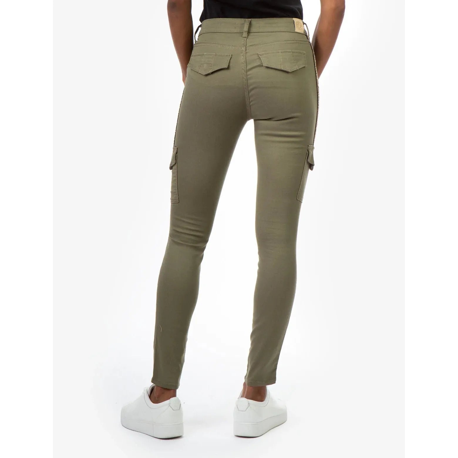 U.S. Polo Mid Rise Bling Cargo Jeggings for Kids, 12T - Hatolna Shop