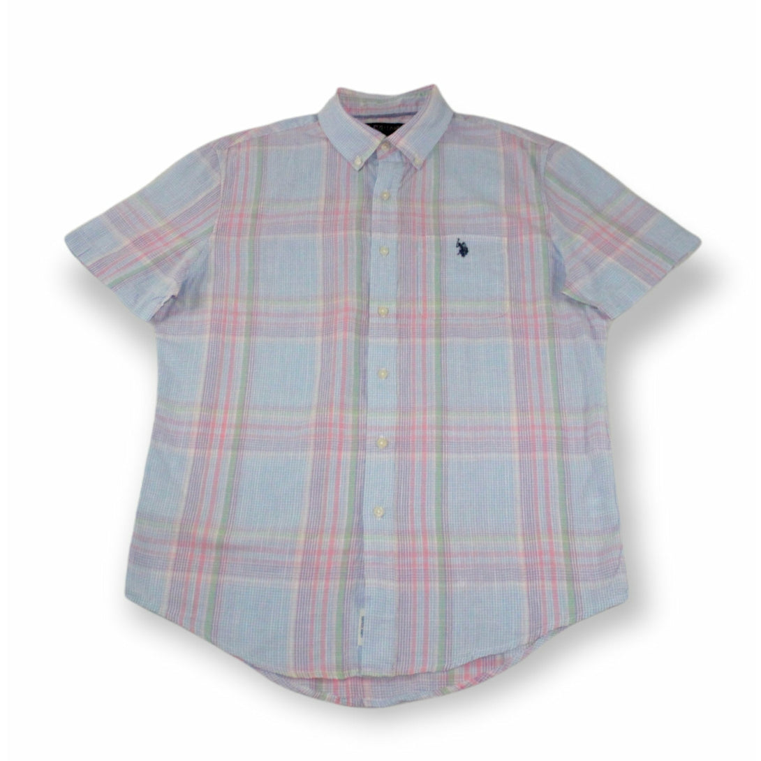 U.S Polo Plaid Shirt for Men, M - Hatolna Shop