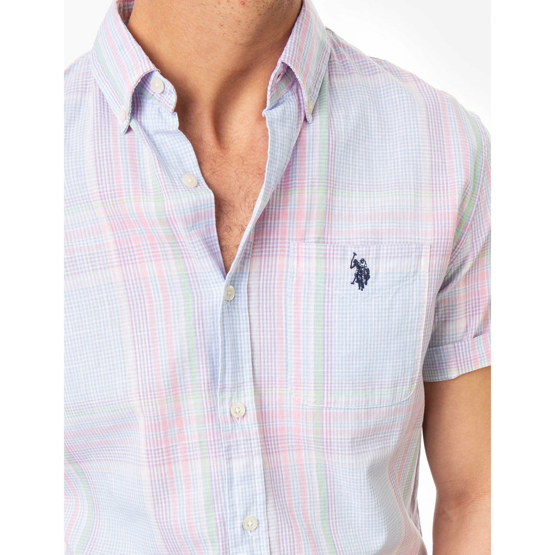 U.S Polo Plaid Shirt for Men, M - Hatolna Shop