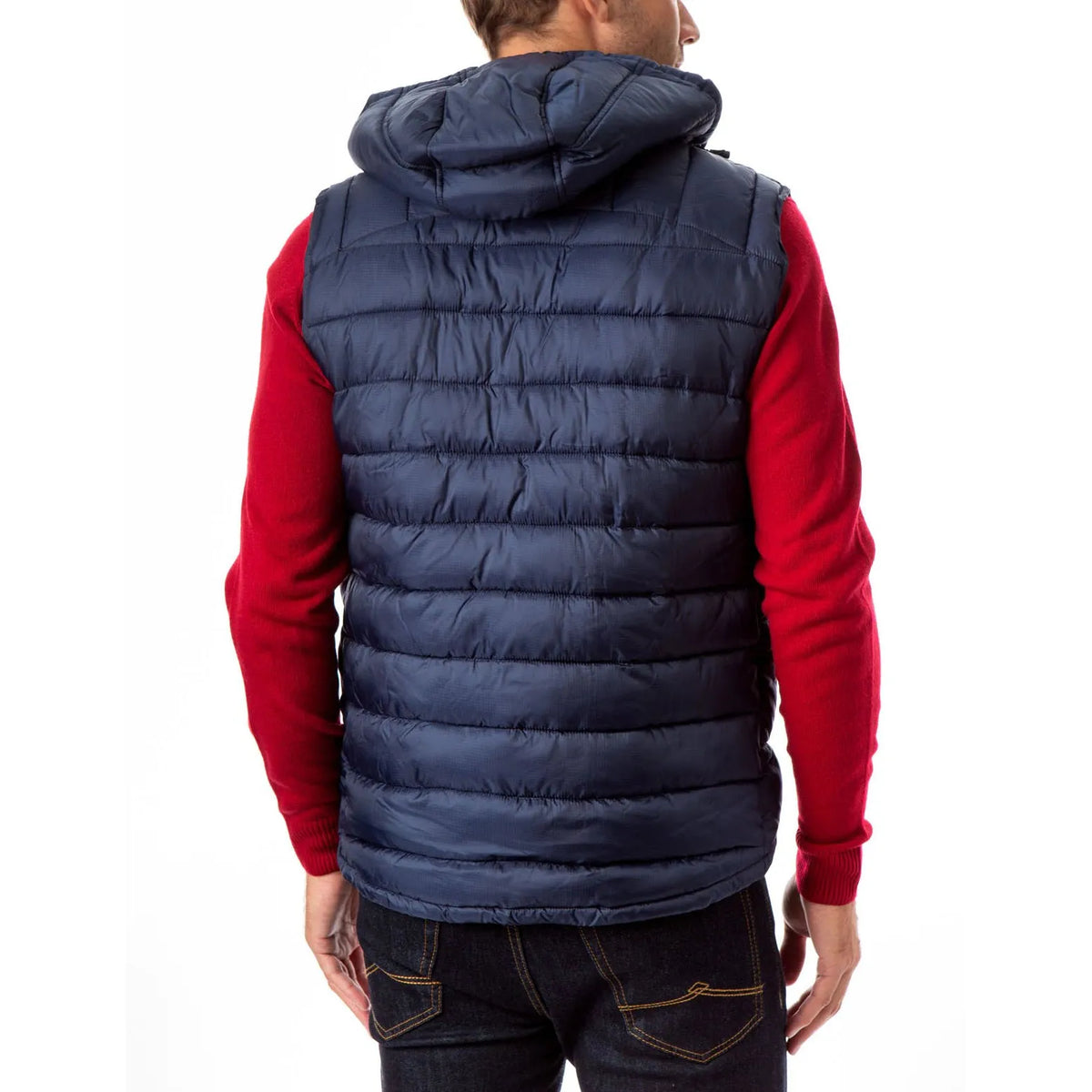 U.S. Polo Puffer Vest with Hood For Men, XL - Hatolna Shop