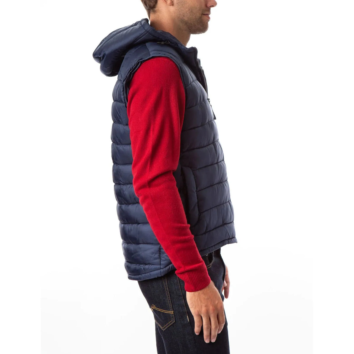 U.S. Polo Puffer Vest with Hood For Men, XL - Hatolna Shop