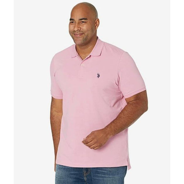 U.S Polo Solid Cotton Pique Polo with Small Pony, M - Hatolna Shop