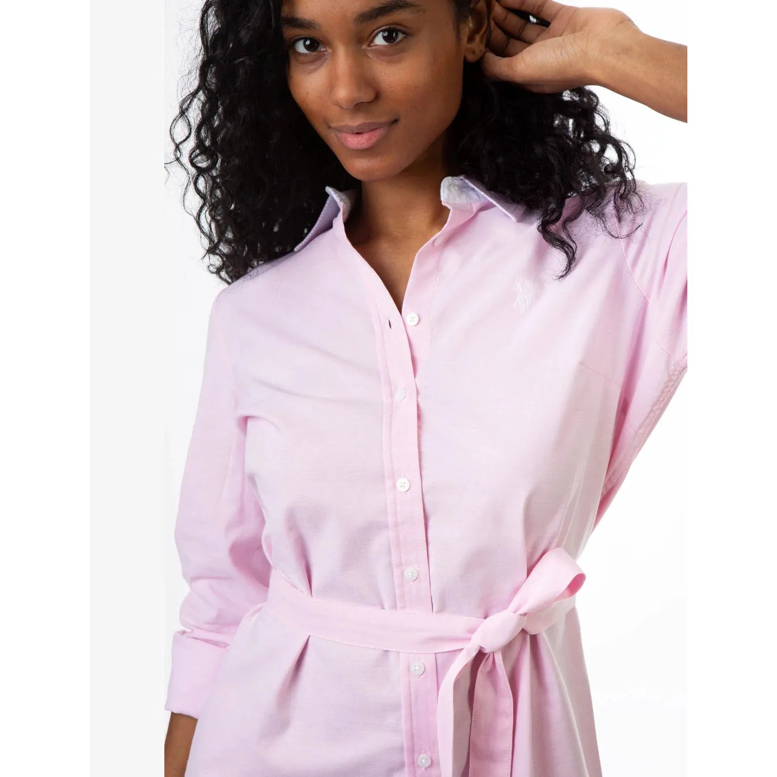 U.S. Polo Solid Oxford Dress For Women - Hatolna Shop